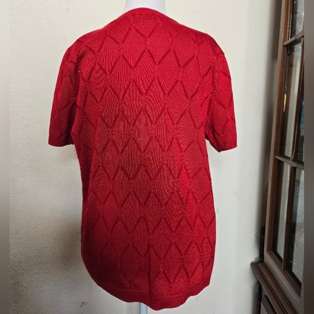 Alfred Dunner Red Women's Short Sleeve Top.Size M petite - Picture 8 of 9
